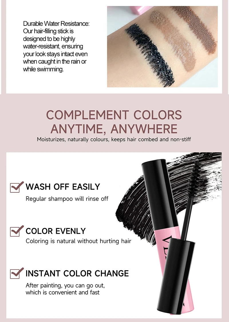 Hair Root Touch-Up Sticks Disposable Eyelash Type Hair Dye Stick