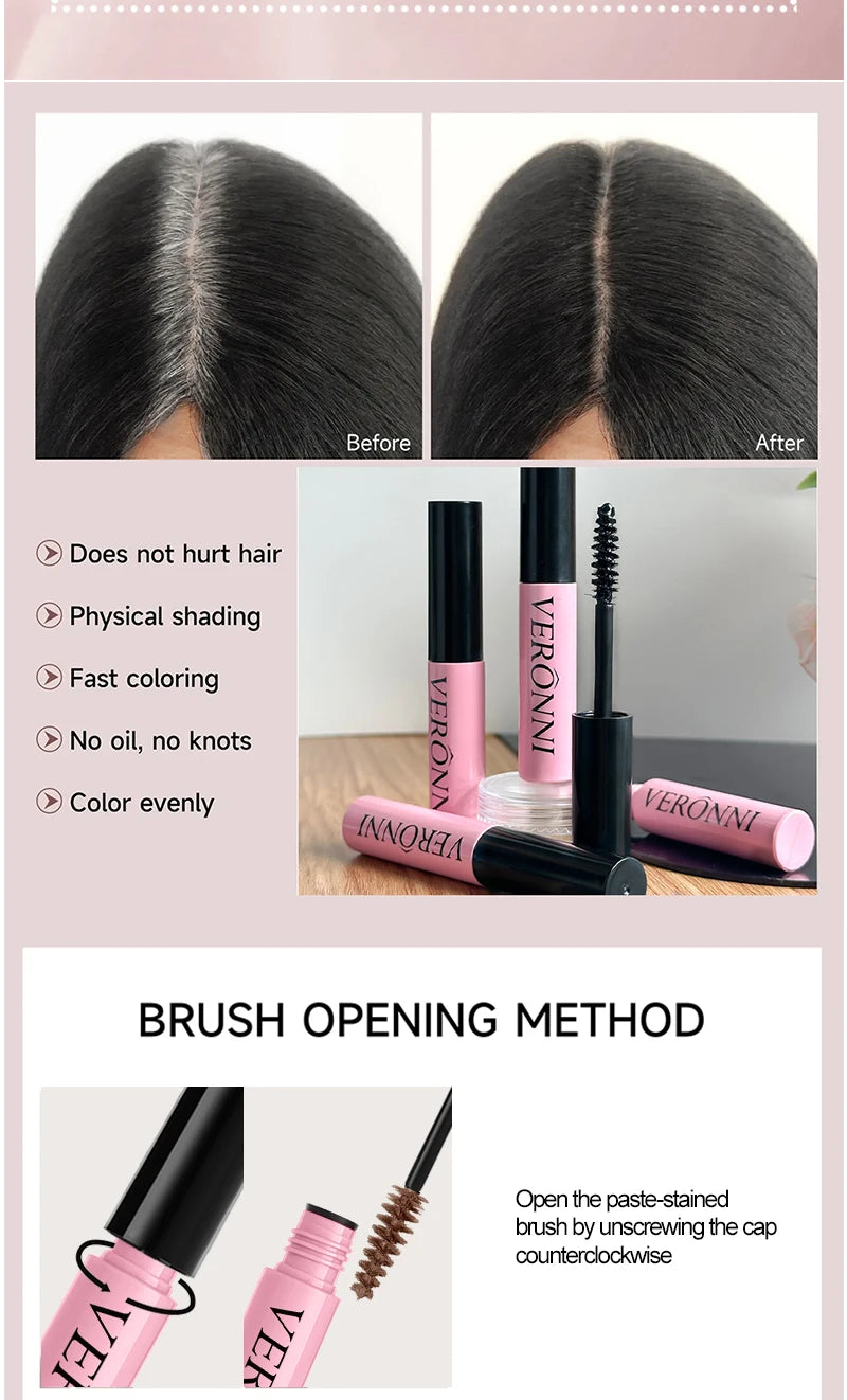 Hair Root Touch-Up Sticks Disposable Eyelash Type Hair Dye Stick